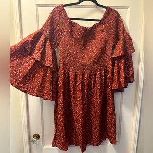 SHEIN red Dress country 2XL